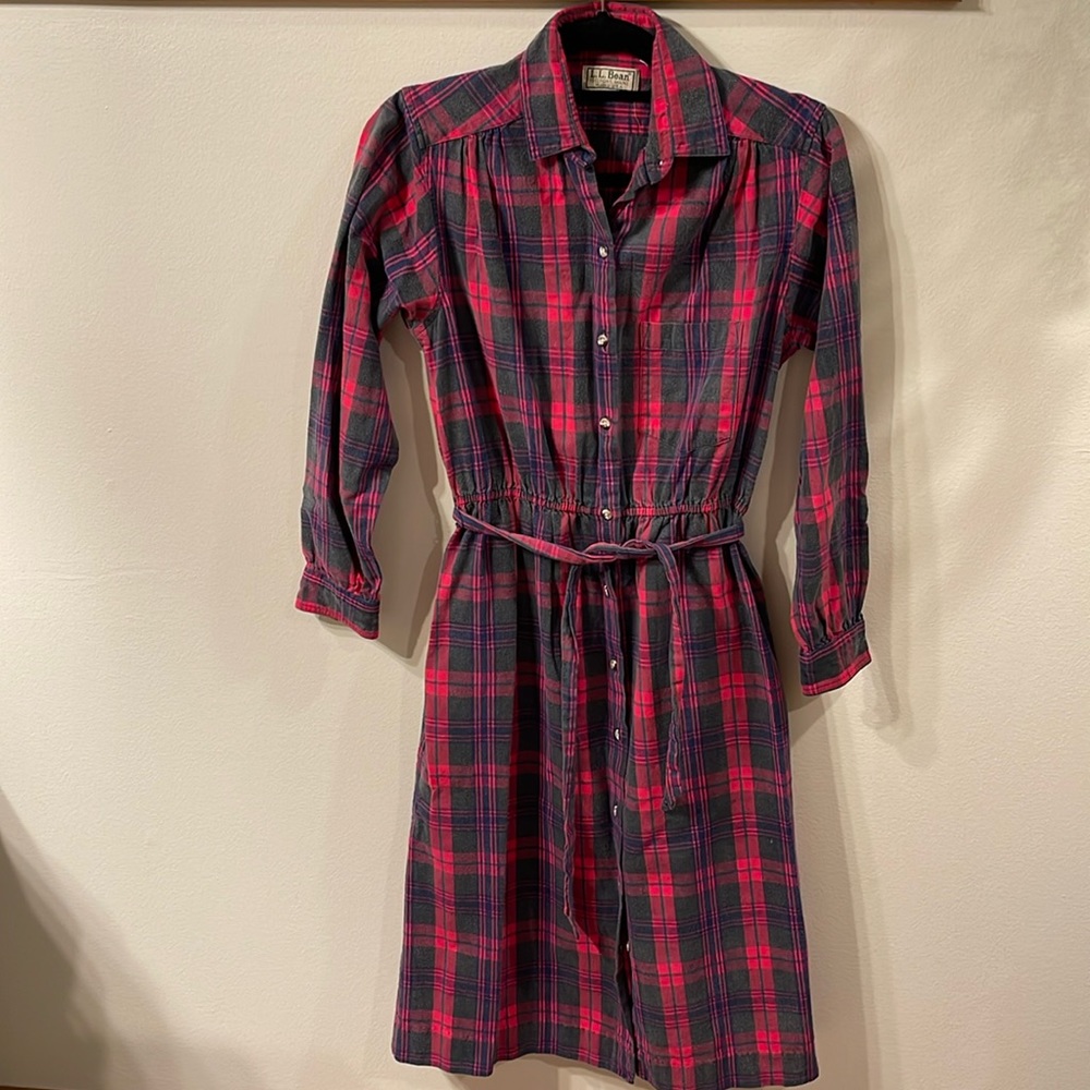 L.L. Bean plaid dress